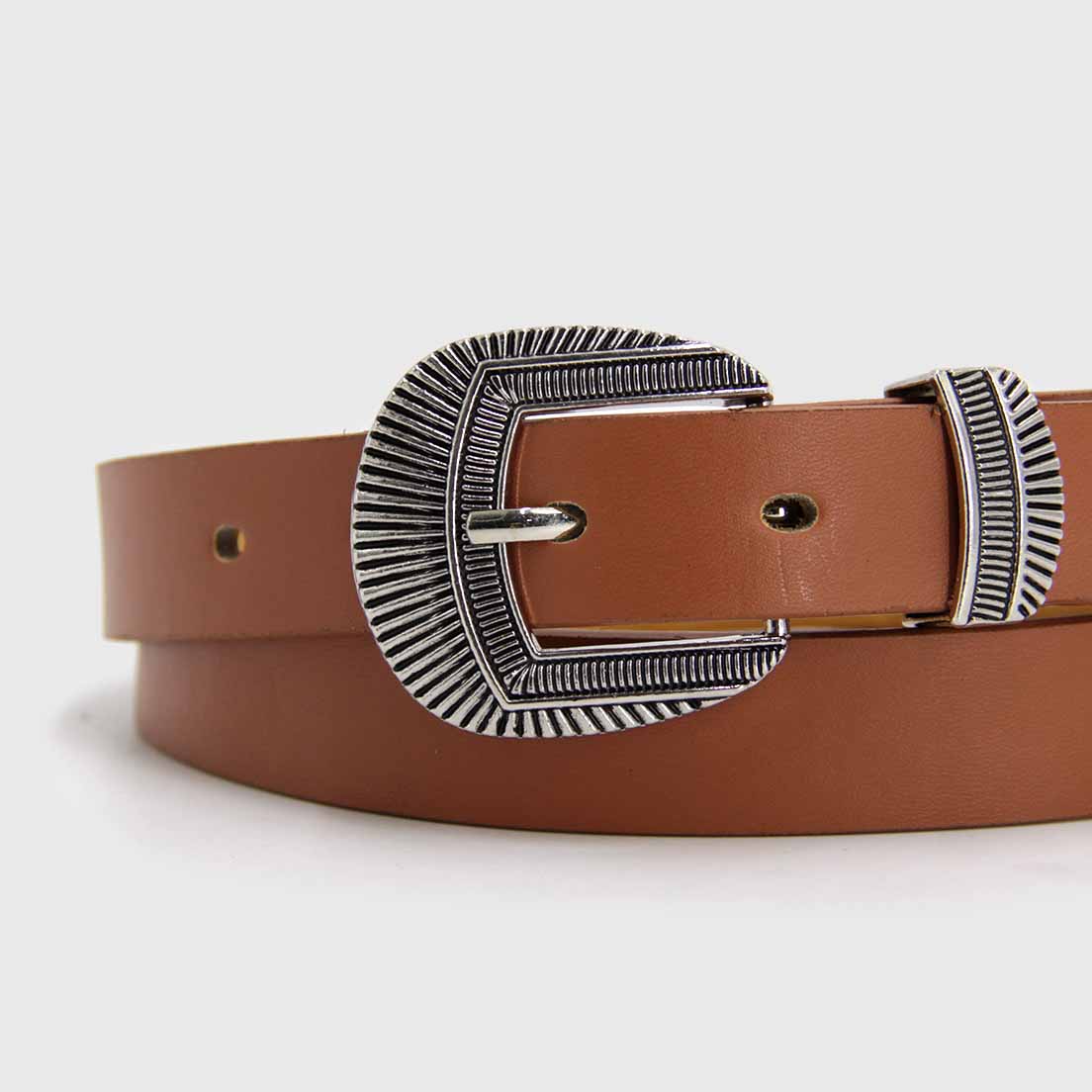 Cinturón mujer hebilla ovalada torcida – KASPI