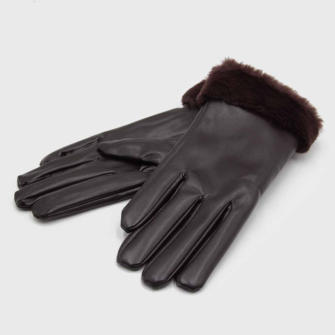 Guantes de cuerina peludo