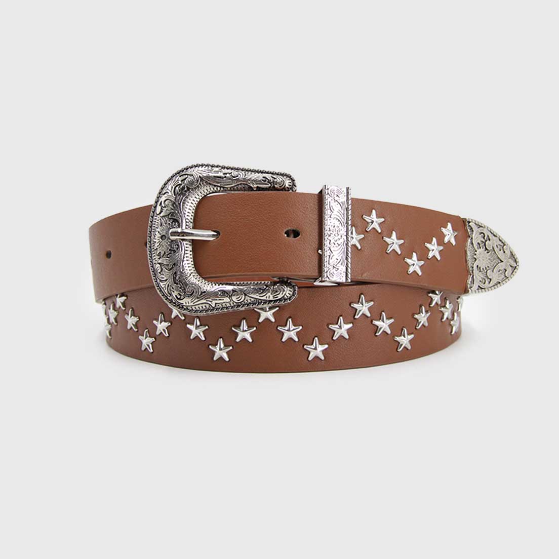 Cinturón mujer hebilla vaquero con estrellas