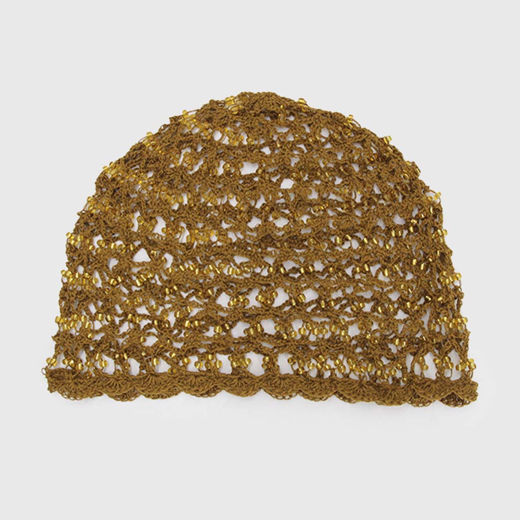 Mesh Hat Crochet Liso con mostacillas