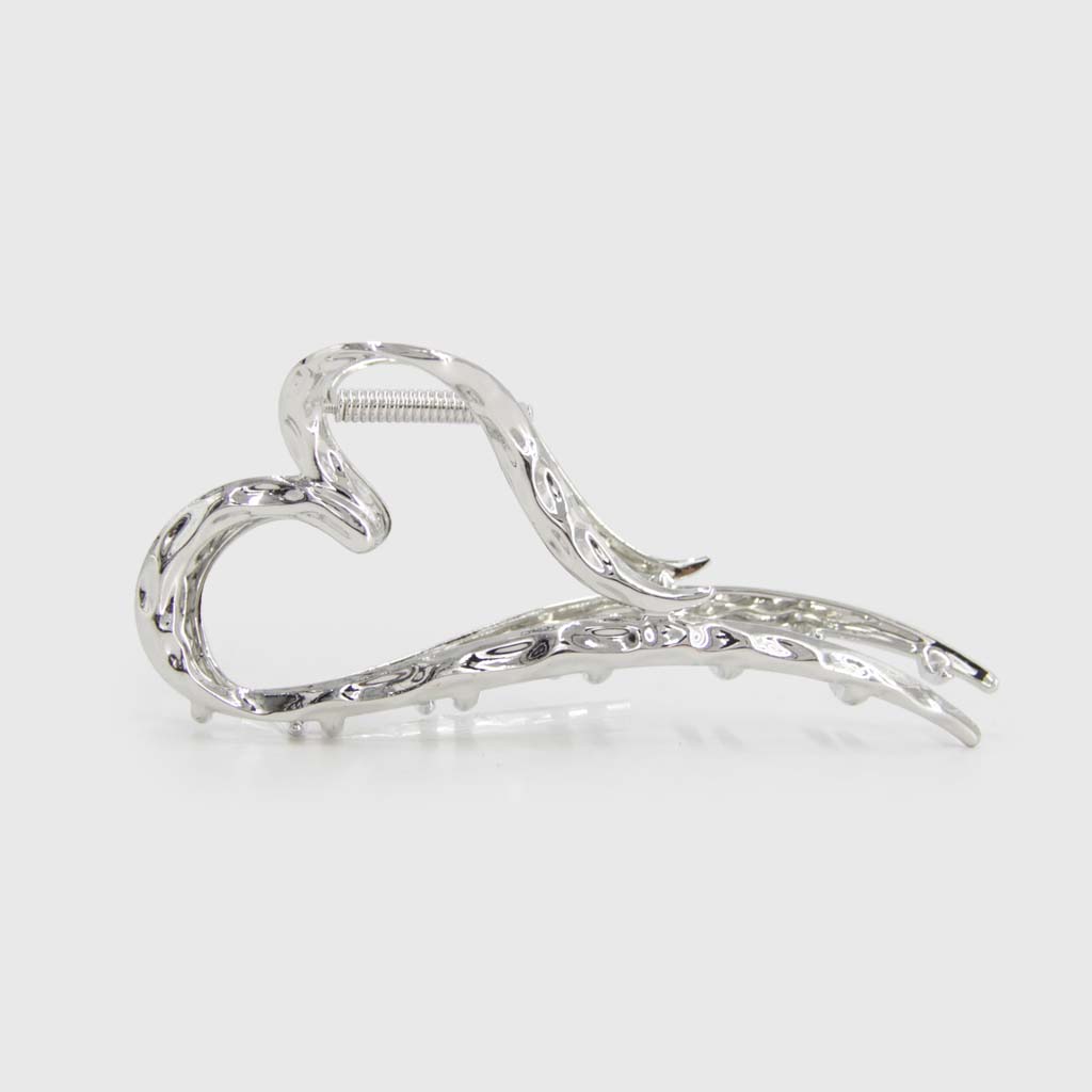 HR363_B Hair Clip Corazón Metálico - Imagen 1